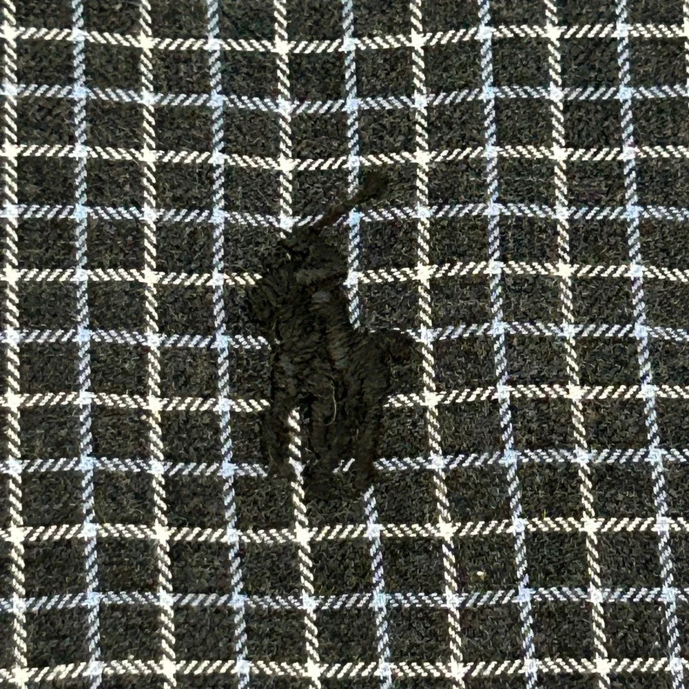 Polo by Ralph Lauren Lowell Sport Shirt Mens L Black Grid Check Button Up Preppy